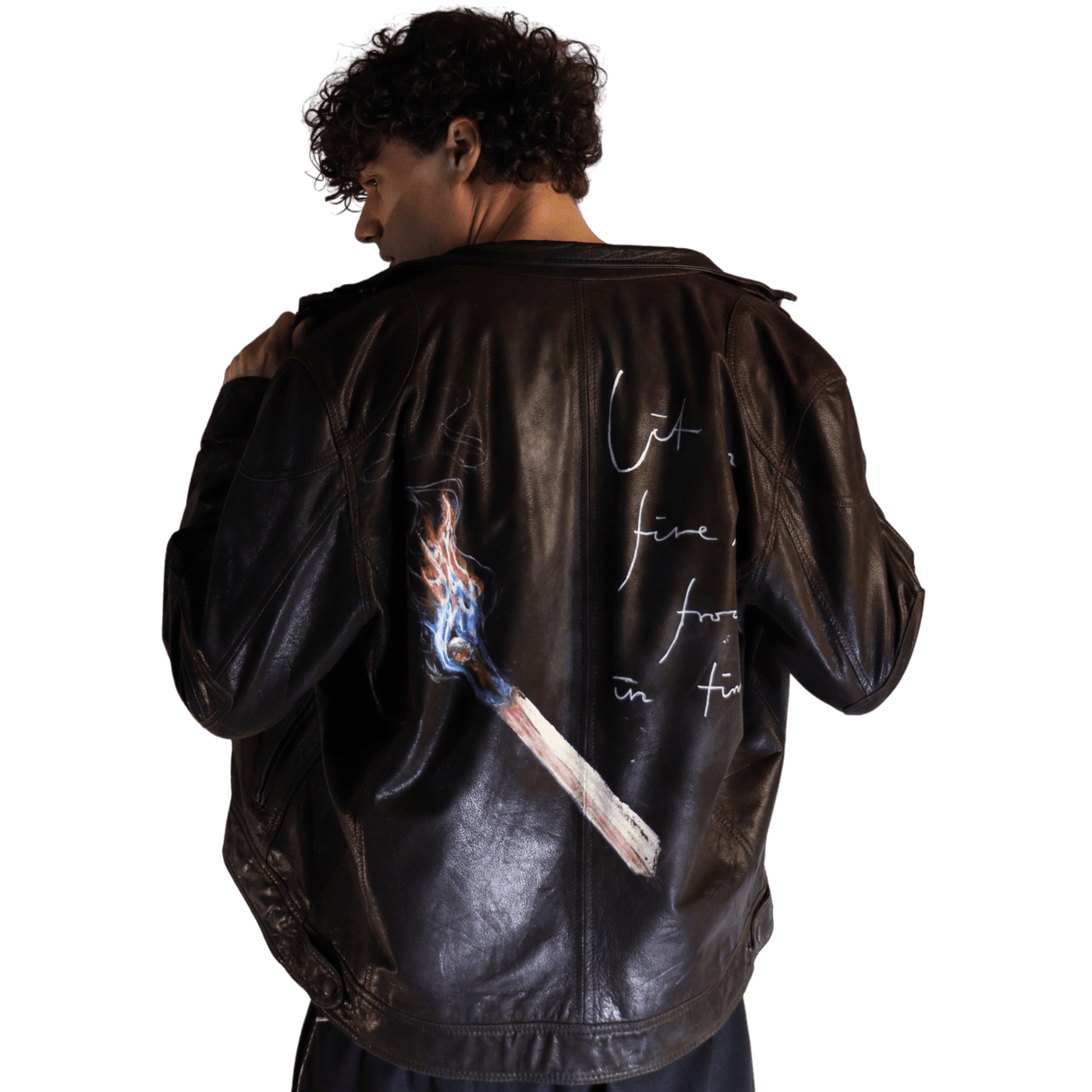 lit on fire jacket by feline & vin.shooter